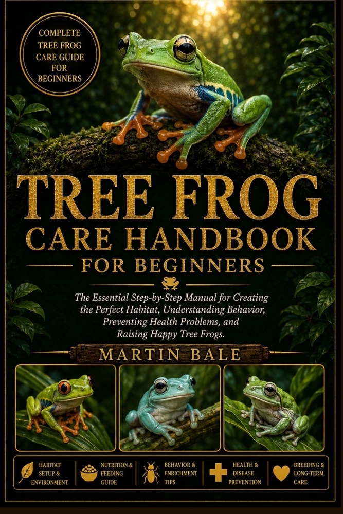 Tree Frog Care Handbook for Beginners: The Essential Step-by-Step Manual for Creating the Perfect Habitat, Understanding Behavior, Preventing Health P cover