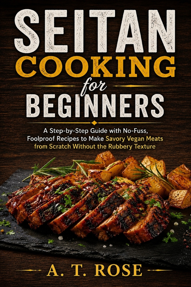 Seitan Cooking for Beginners: A Step-by-Step Guide with No-Fuss, Foolproof Recipes to Make Savory Vegan Meats from Scratch Without the Rubbery Texture cover