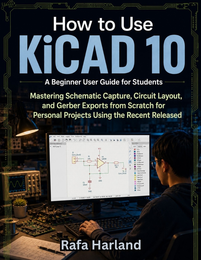 How to Use KiCad 10: A Beginner User Guide for Students: Mastering Schematic Capture, Circuit Layout, and Gerber Exports from Scratch for Personal Pro cover