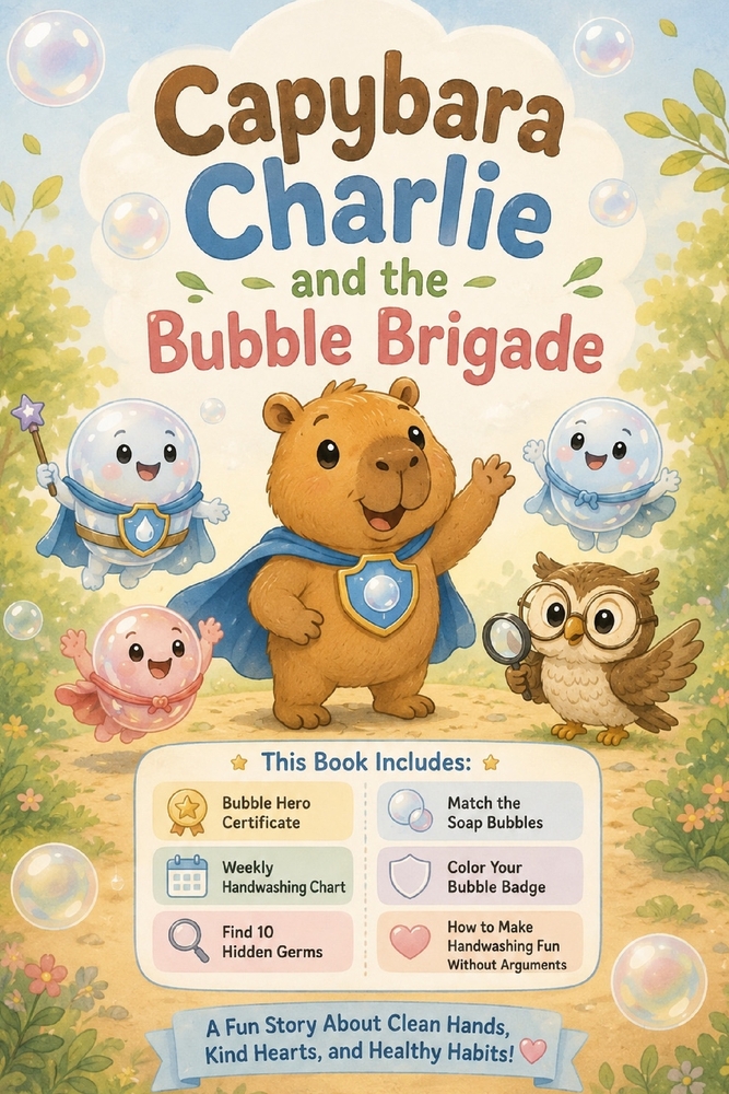 Capybara Charlie and the Bubble Brigade: A Fun Story About Handwashing, Healthy Habits, and Becoming a Little Hygiene Hero cover
