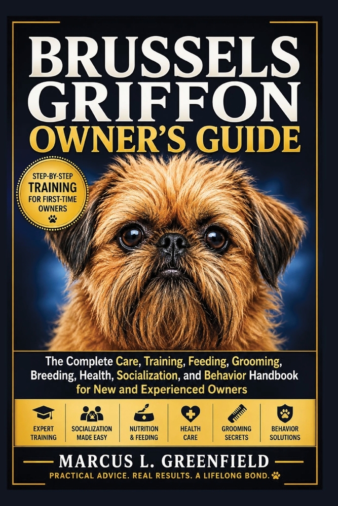 Brussels Griffon Owner's Guide: The Complete Care, Training, Feeding, Grooming, Breeding, Health, Socialization, and Behavior Handbook for New and Exp cover