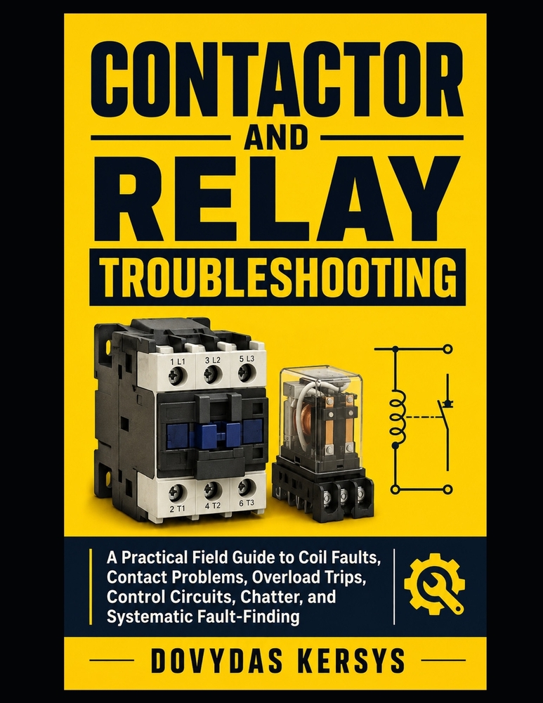 Contactor and Relay Troubleshooting: A Practical Field Guide to Coil Faults, Contact Problems, Overload Trips, Control Circuits, Chatter, and Systemat cover