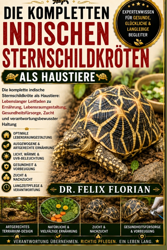 Die Kompletten Indischen Sternschildkröten ALS Haustiere: Die komplette indische Sternschildkröte als Haustiere: Lebenslanger Leitfaden zu Ernährung, cover