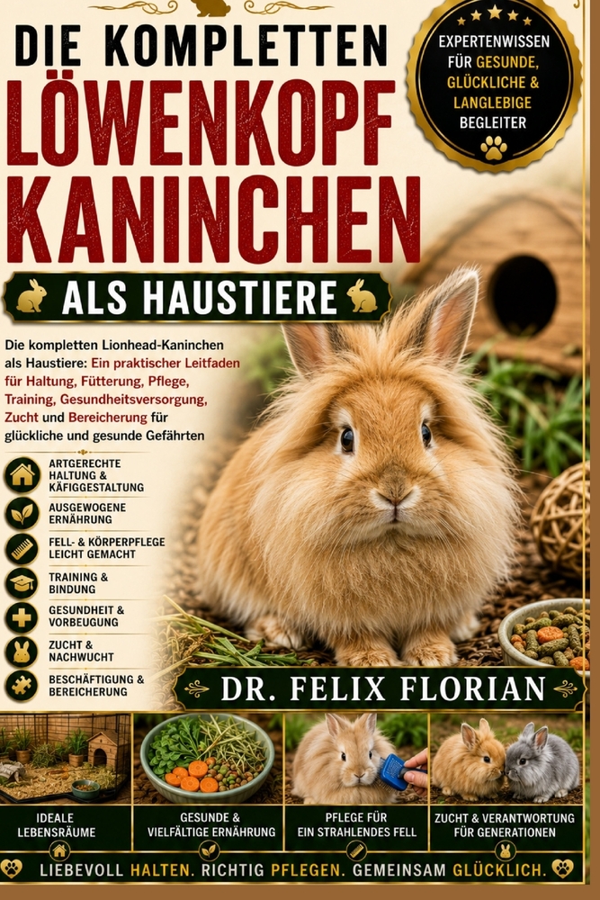 Die Kompletten Löwenkopfkaninchen ALS Haustiere: Die kompletten Lionhead-Kaninchen als Haustiere: Ein praktischer Leitfaden für Haltung, Fütterung, Pf cover