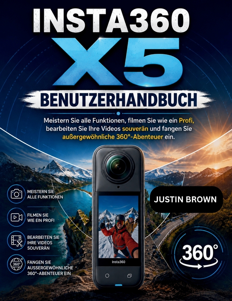 Insta360 X5 Benutzerhandbuch: Meistern Sie alle Funktionen, filmen Sie wie ein Profi, bearbeiten Sie Ihre Videos souverän und fangen Sie außergewöhnli cover
