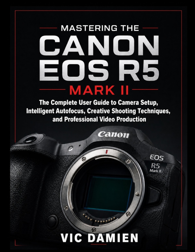Mastering the Canon EOS R5 Mark II: The Complete User Guide to Camera Setup, Intelligent Autofocus, Creative Shooting Techniques, and Professional Vid cover
