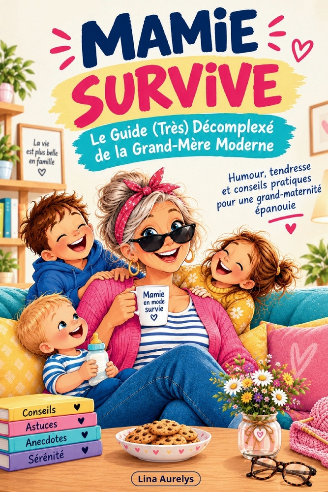 Mamie Survive: Le Guide (Très) Décomplexé de la Grand-Mère Moderne - Humour, tendresse et conseils pratiques pour une grand-maternité épanouie cover