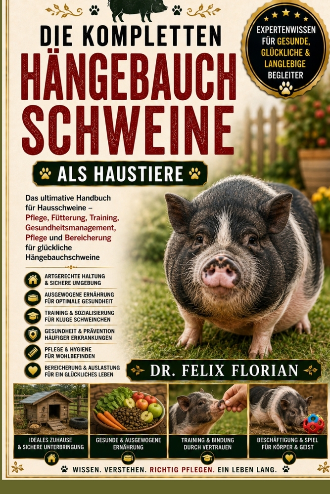 Die Kompletten Hängebauchschweine ALS Haustiere: Das ultimative Handbuch für Hausschweine - Pflege, Fütterung, Training, Gesundheitsmanagement, Pflege cover