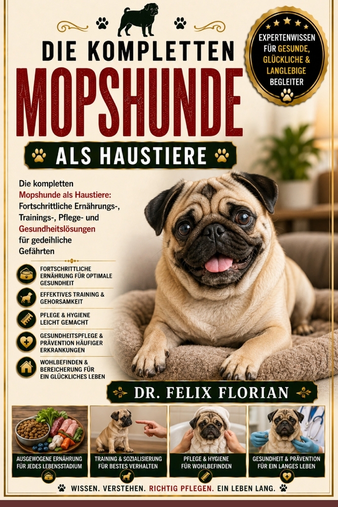 Die Kompletten Mopshunde ALS Haustiere: Die kompletten Mopshunde als Haustiere: Fortschrittliche Ernährungs-, Trainings-, Pflege- und Gesundheitslösun cover