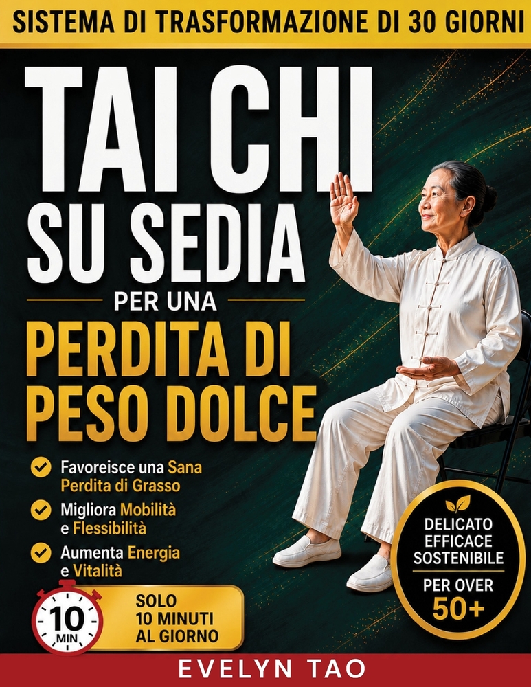 Tai CHI Su Sedia Per Una Perdita Di Peso Dolce: Programma a basso impatto di 30 giorni per migliorare la mobilità, l'equilibrio, Energia e perdita di cover