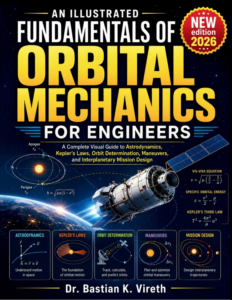 An Illustrated Fundamentals of Orbital Mechanics for Engineers: A Complete Visual Guide to Astrodynamics, Kepler's Laws, Orbit Determination, Maneuver cover