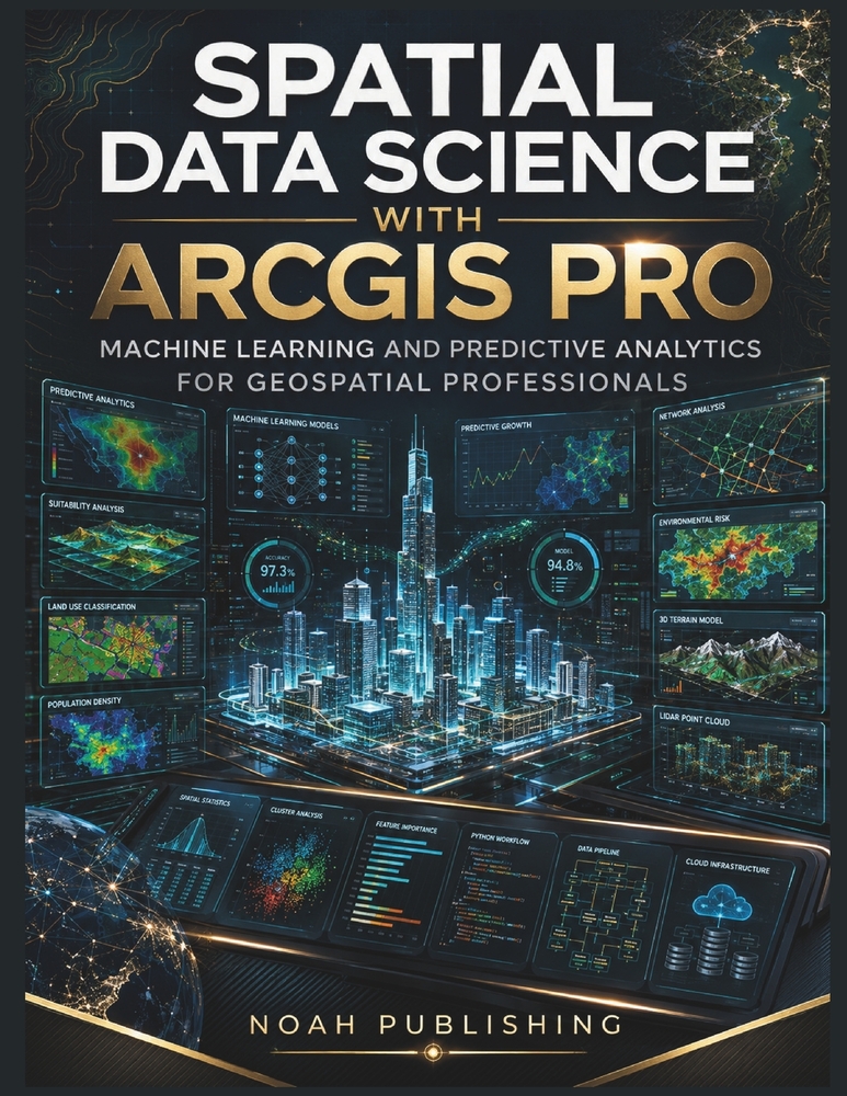 Spatial Data Science with ArcGIS Pro: Machine Learning, Predictive Modeling, Spatial Analytics, Python Automation, and Professional GIS Workflows for cover