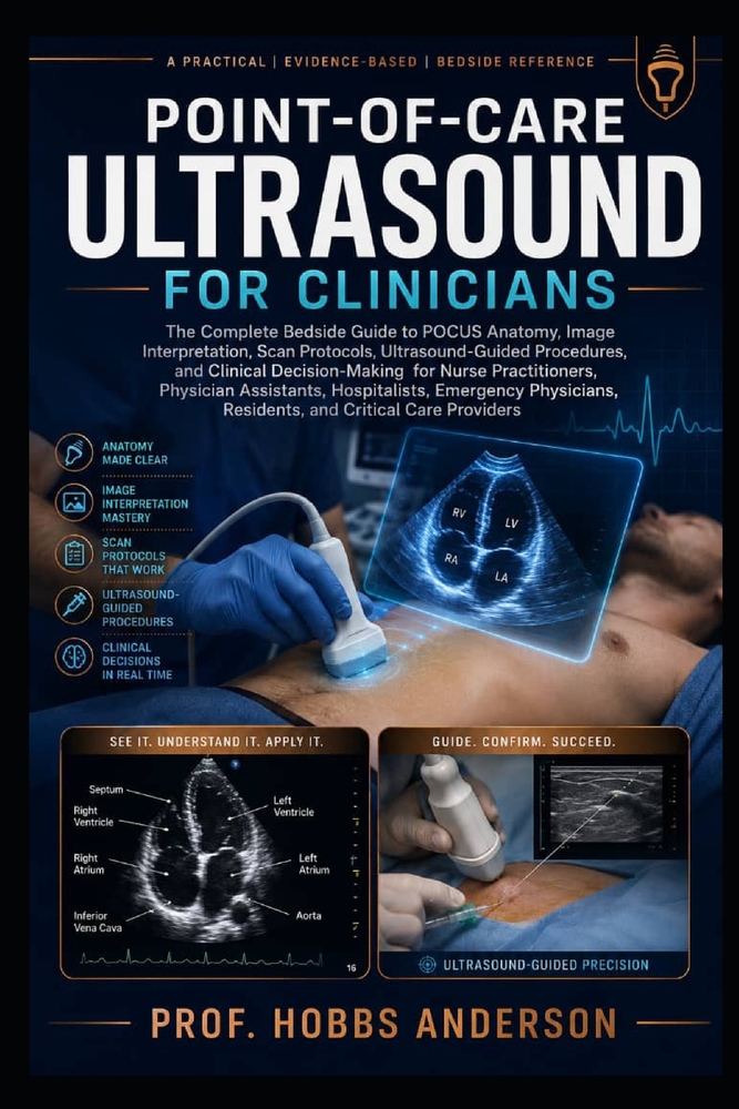Point-Of-Care Ultrasound for Clinicians: The Complete Bedside Guide to POCUS Anatomy, Image Interpretation, Scan Protocols, Ultrasound-Guided Procedur cover