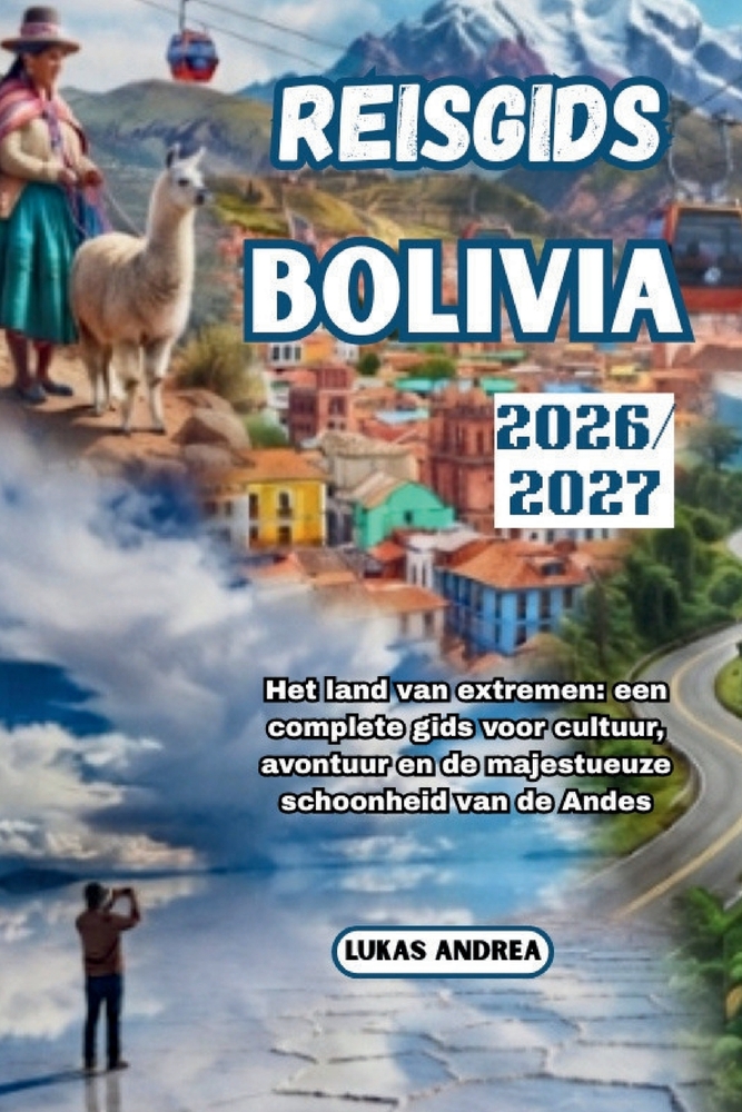 Reisgids Bolivia 2026/2027: Het land van extremen: een complete gids voor cultuur, avontuur en de majestueuze schoonheid van de Andes cover