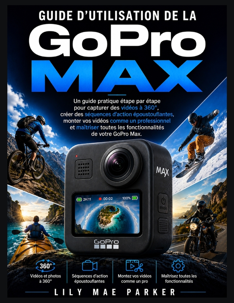 Guide d'utilisation de la GoPro Max: Un guide pratique étape par étape pour capturer des vidéos à 360°, créer des séquences d'action époustouflantes, cover