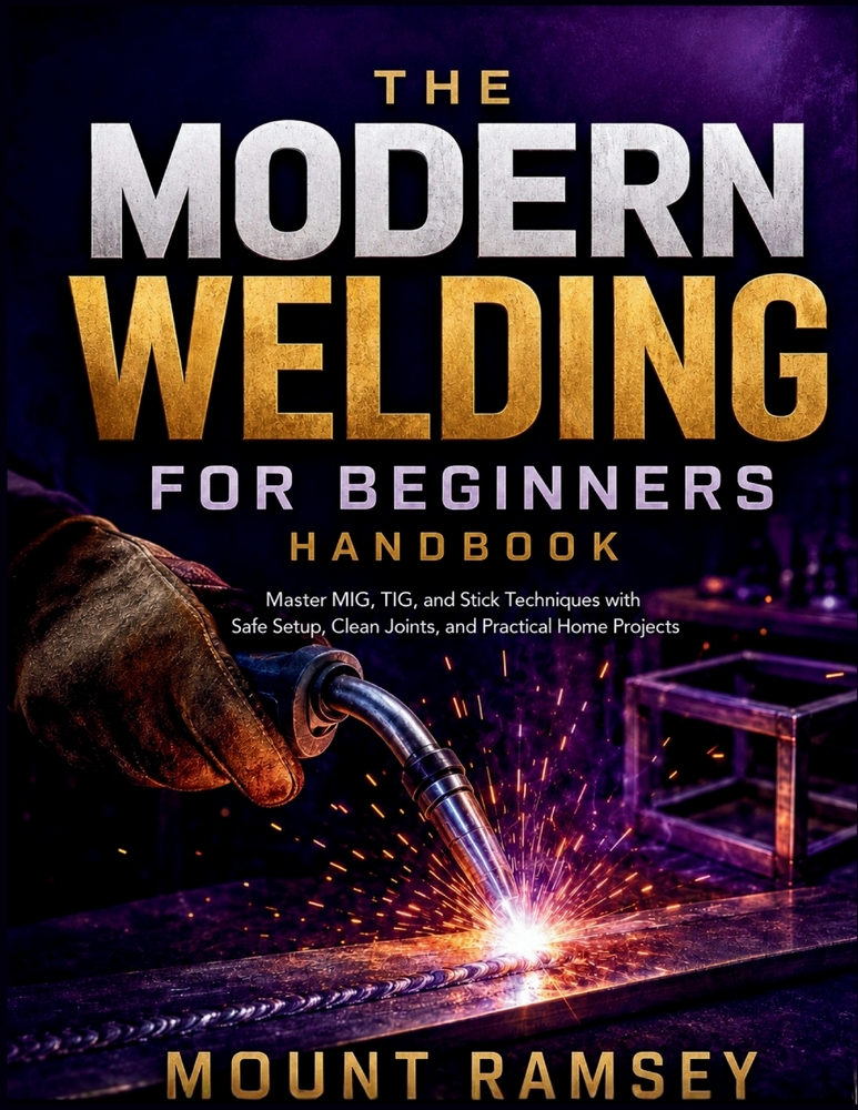 The Modern Welding for Beginners Handbook: Master MIG, TIG, and Stick Techniques with Safe Setup, Clean Joints, and Practical Home Projects cover