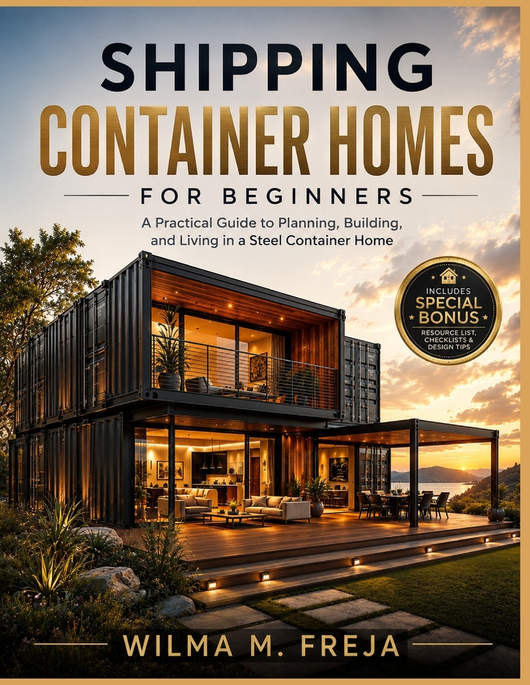 Shipping Container Homes for Beginners: A Practical Guide to Planning, Building, and Living in a Steel Container Home cover