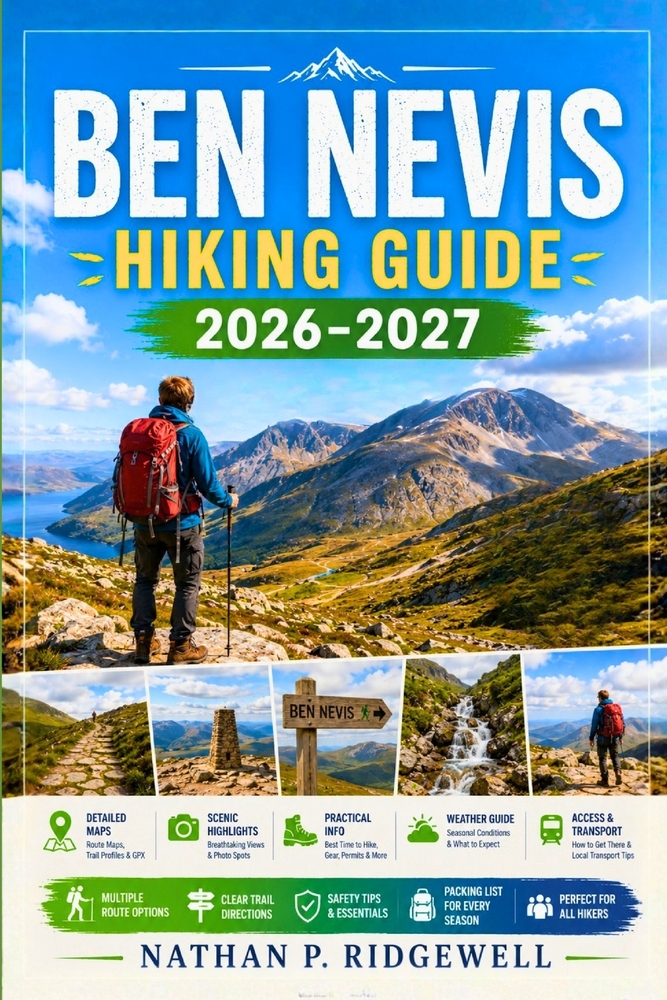 Ben Nevis Hiking Guide 2026 - 2027: Walking Trails, Scenic Routes, Detailed Maps, Safety Tips, Wildlife, Local Insights, Trip Planning cover