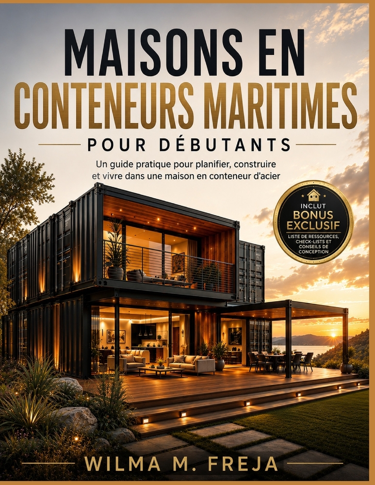 Maisons En Conteneurs Maritimes Pour Débutants: Un guide pratique pour planifier, construire et vivre dans une maison en conteneur d'acier cover