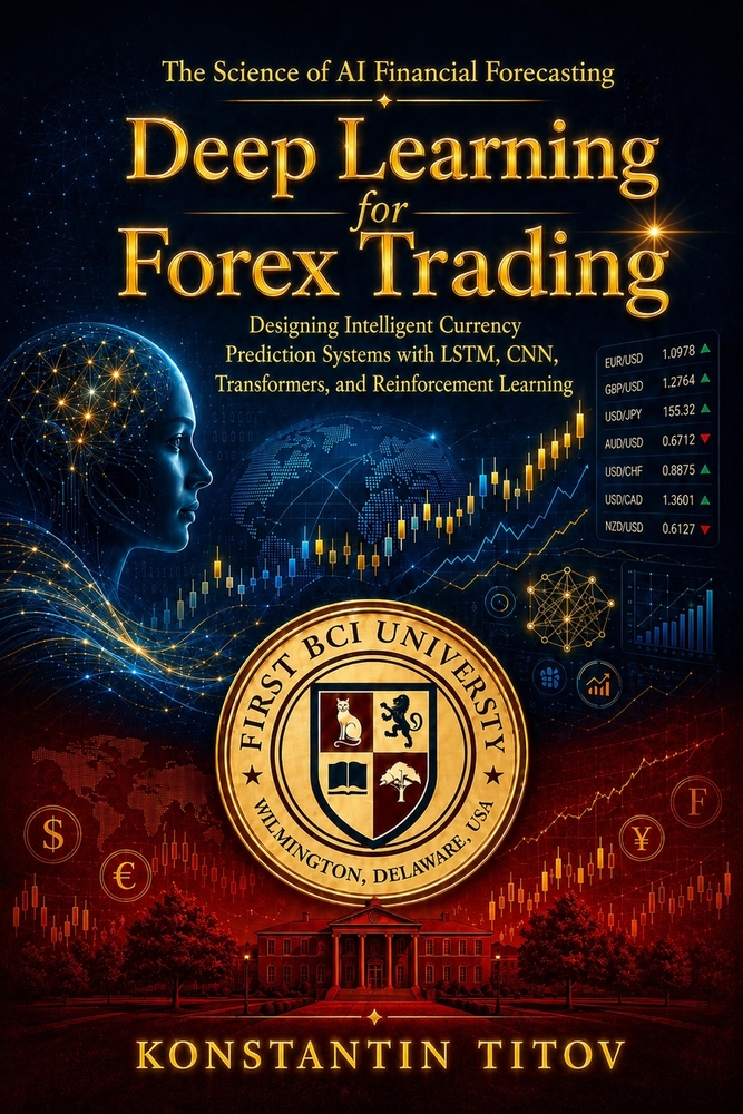 Deep Learning for Forex Trading: Designing Intelligent Currency Prediction Systems with LSTM, CNN, Transformers, and Reinforcement Learning cover