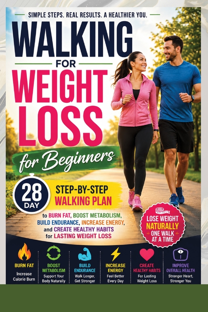 Walking for Weight Loss for Beginners: A 28-Day Step-by-Step Walking Plan to Burn Fat, Boost Metabolism, Build Endurance, Increase Energy, and Create cover