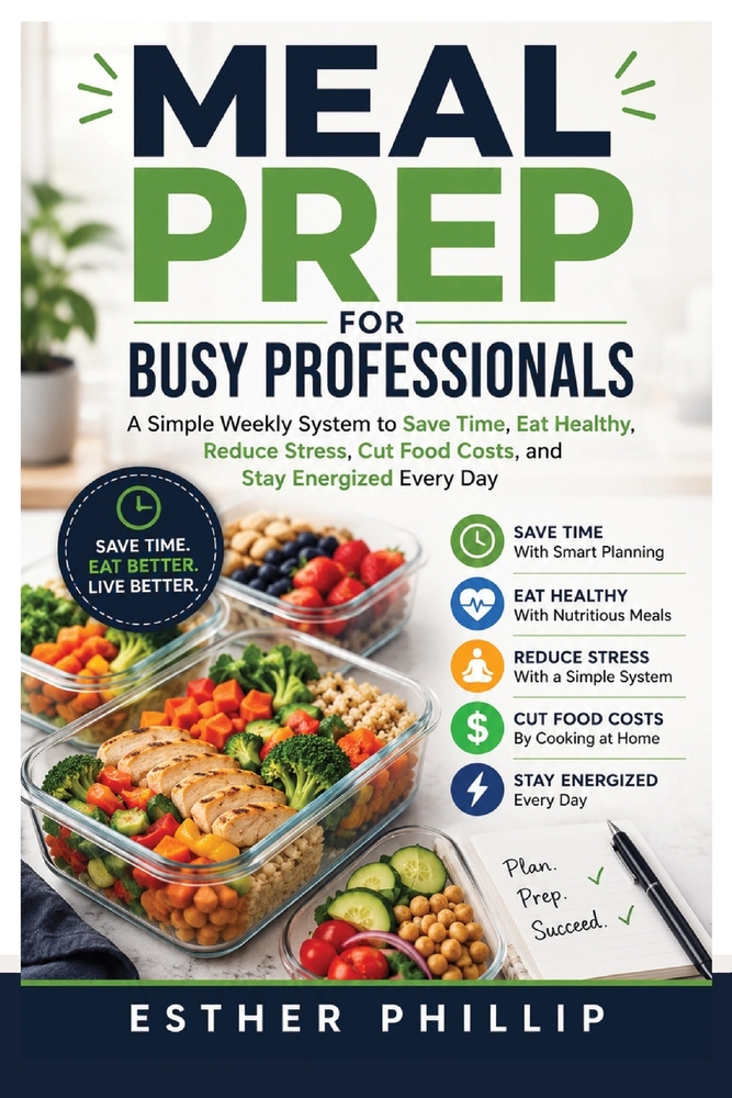 Meal Prep for Busy Professionals: A Simple Weekly System to Save Time, Eat Healthy, Reduce Stress, Cut Food Costs, and Stay Energized Every Day cover
