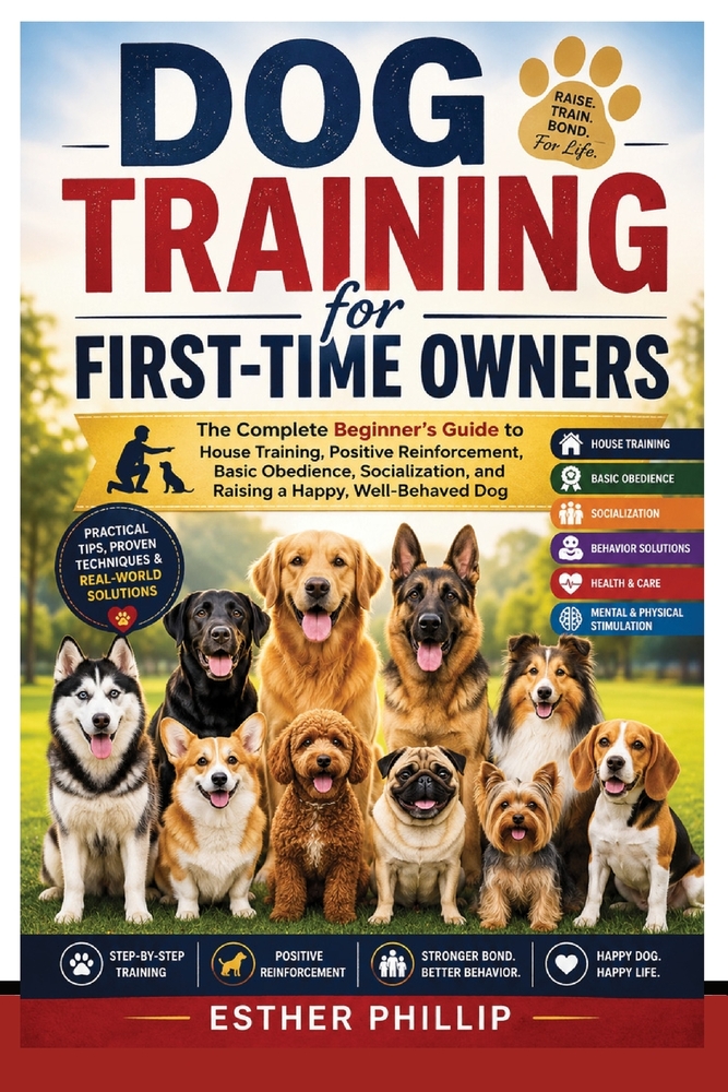 Dog Training for First-Time Owners: The Complete Beginner's Guide to House Training, Positive Reinforcement, Basic Obedience, Socialization, and Raisi cover