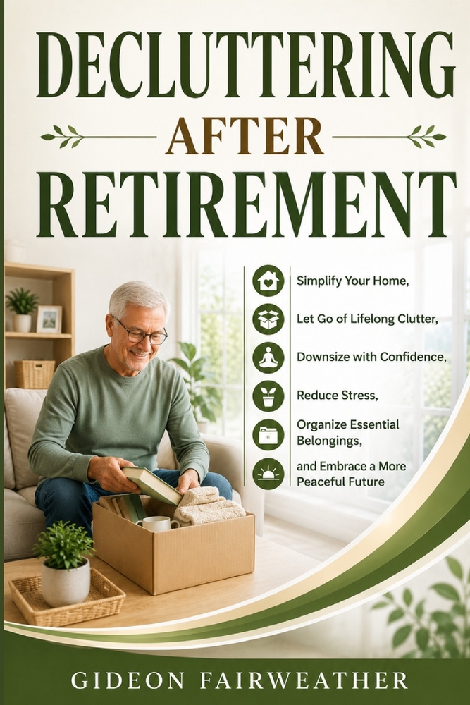 Decluttering After Retirement: Simplify Your Home, Let Go of Lifelong Clutter, Downsize with Confidence, Reduce Stress, Organize Essential Belongings, cover