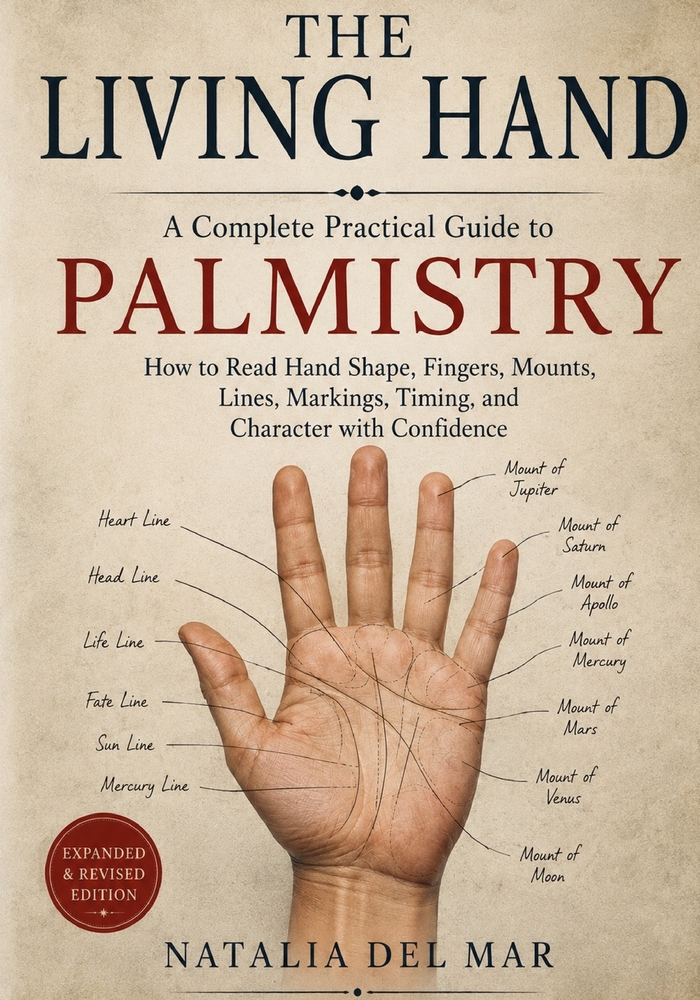 The Living Hand: A Complete Practical Guide to Palmistry How to Read Hand Shape, Fingers, Mounts, Lines, Markings, Timing, and Character with Confiden cover