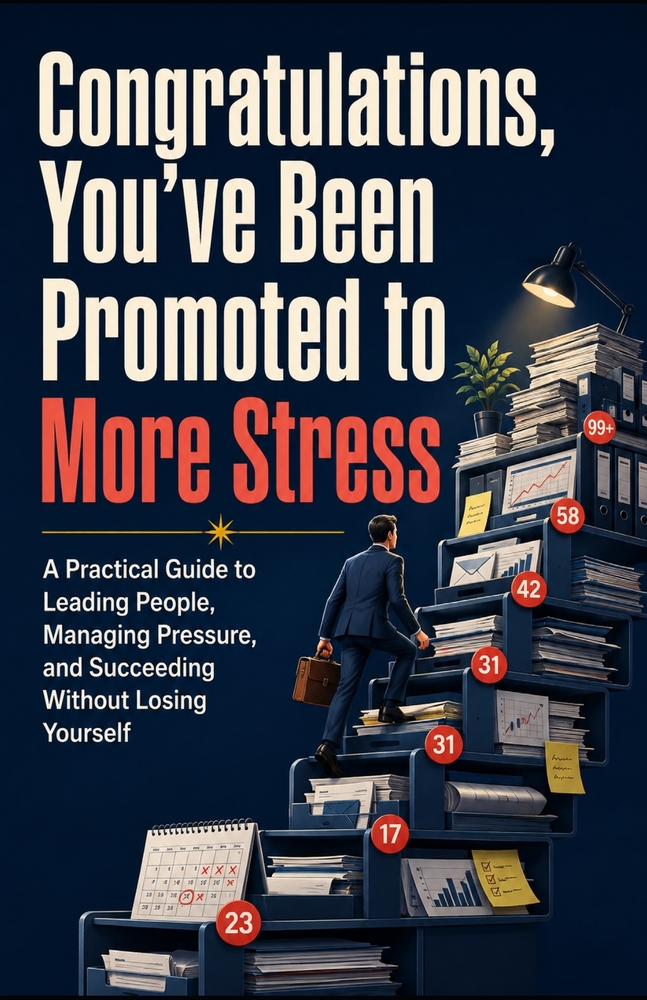 Congratulations, You've Been Promoted to More Stress: A Practical Guide to Leading People, Managing Pressure, and Succeeding Without Losing Yourself cover