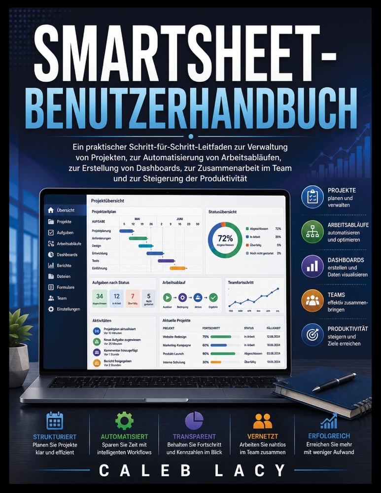 Smartsheet-Benutzerhandbuch: Ein praktischer Leitfaden mit Schritt-für-Schritt-Anleitung zur Verwaltung von Projekten, Automatisierung von Arbeitsablä cover