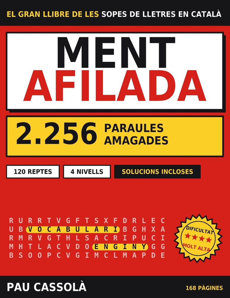 Ment Afilada: El gran llibre de les sopes de lletres en català - Nivell Difícil cover