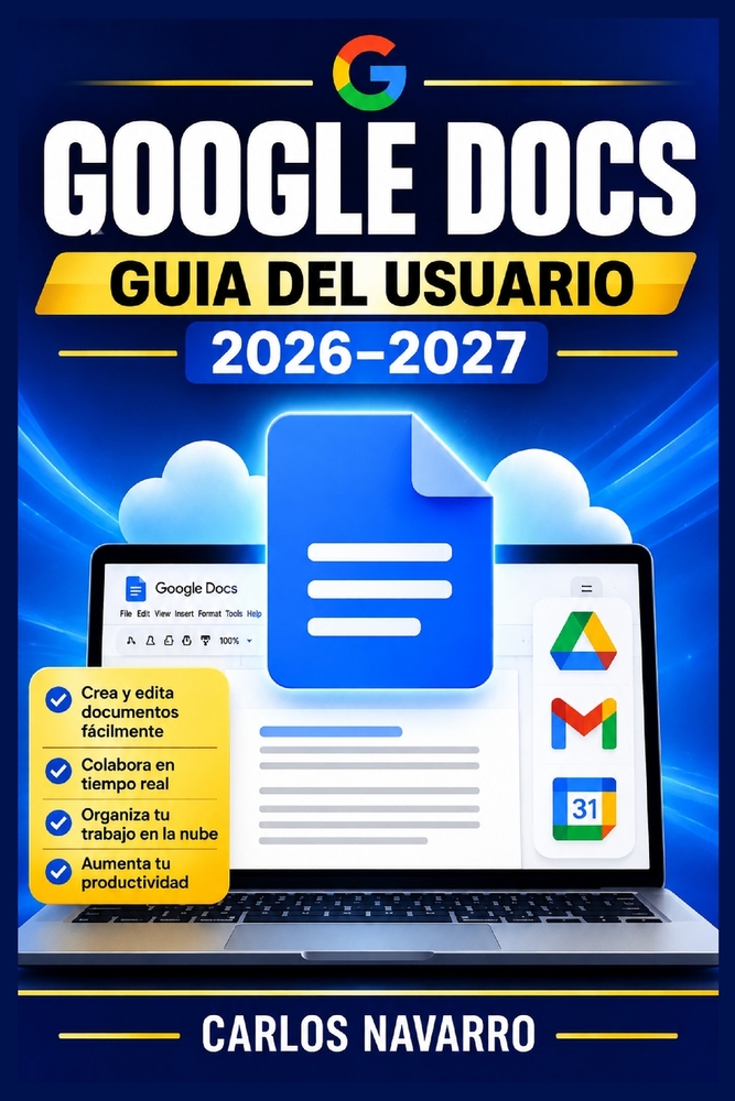 Google Docs Guia del Usuario 2026-2027: Domina el Procesador de Textos en la Nube: Trucos, Funciones Avanzadas y Productividad para Todos cover