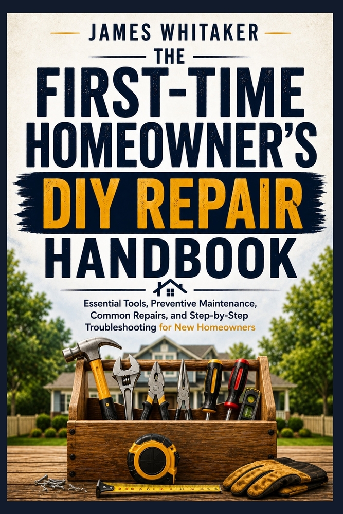 The First-Time Homeowner's DIY Repair Handbook: Essential Tools, Preventive Maintenance, Common Repairs, and Step-by-Step Troubleshooting for New Home cover