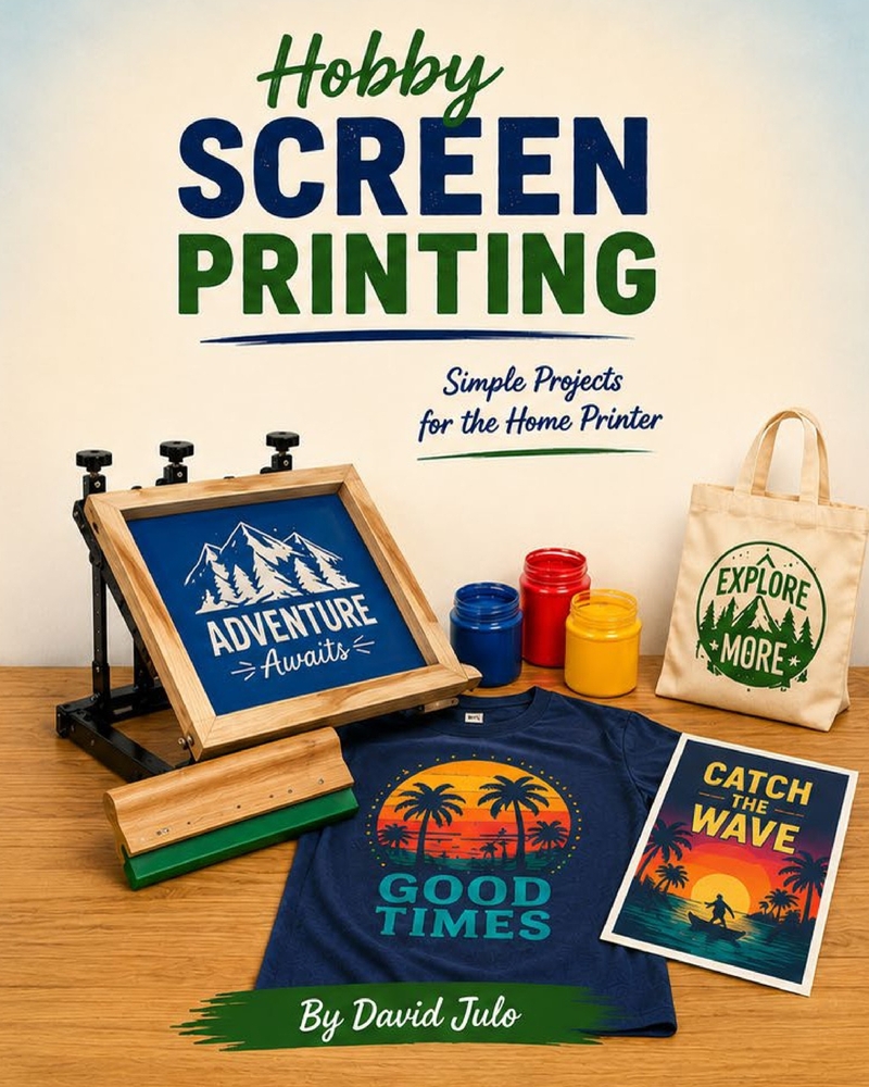 Hobby Screen Printing Simple Projects for the Home Printer: Learn Screen Printing at Home in your Kitchen cover
