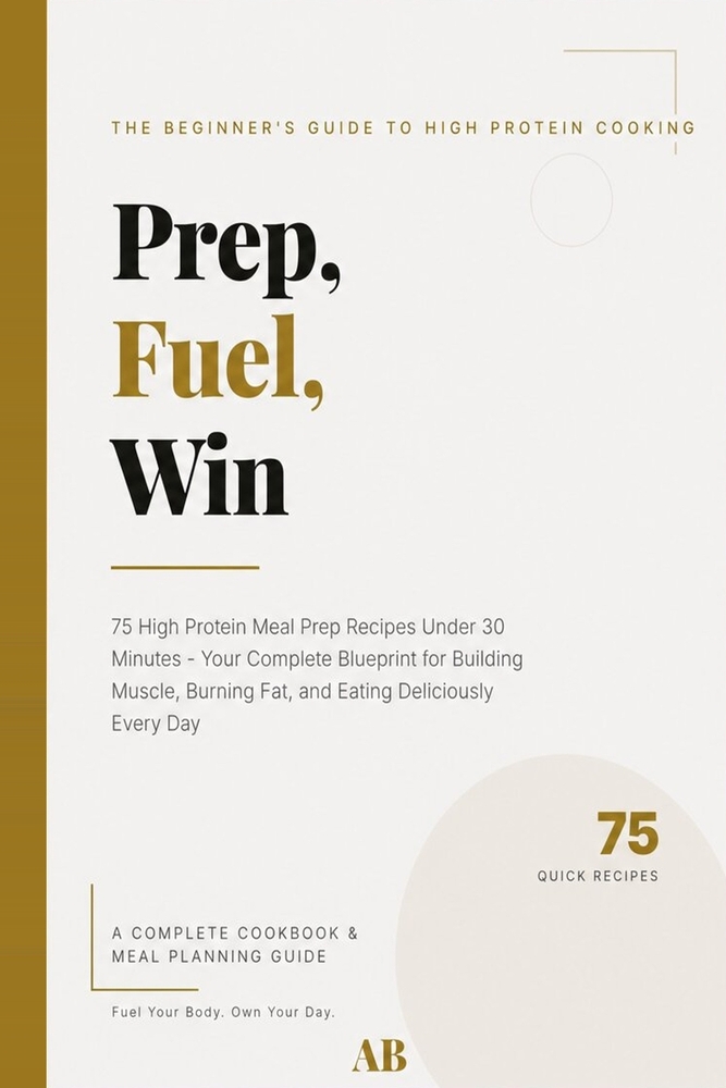 Prep, Fuel, Win: 75 High Protein Meal Prep Recipes Under 30 Minutes: 75 meals for you, High Protein Prep Recipes Under 30 Minutes, quick and easy cook cover