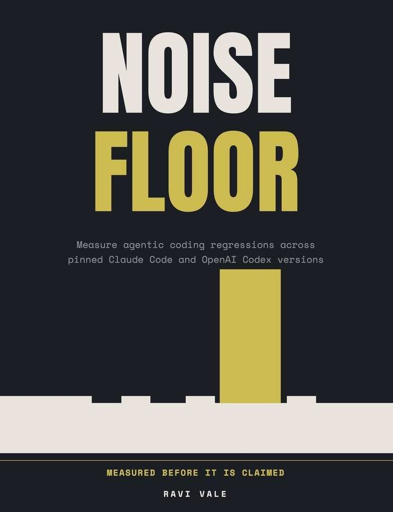 Noise Floor: Measure agentic coding regressions across pinned Claude Code and OpenAI Codex versions, for forward deployed engineers cover