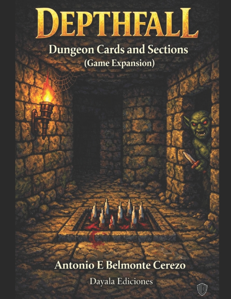 Depthfall: Cartas y secciones de mazmorra imprimibles para juegos de mesa cover