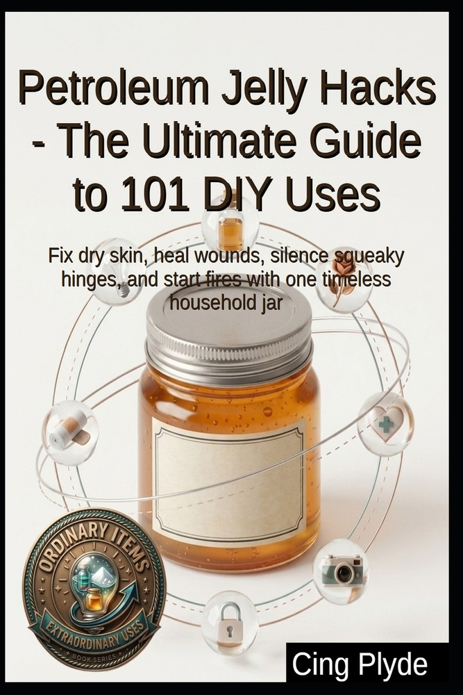 Petroleum Jelly Hacks - The Ultimate Guide to 101 DIY Uses: Fix dry skin, heal wounds, silence squeaky hinges, and start fires with one timeless house cover