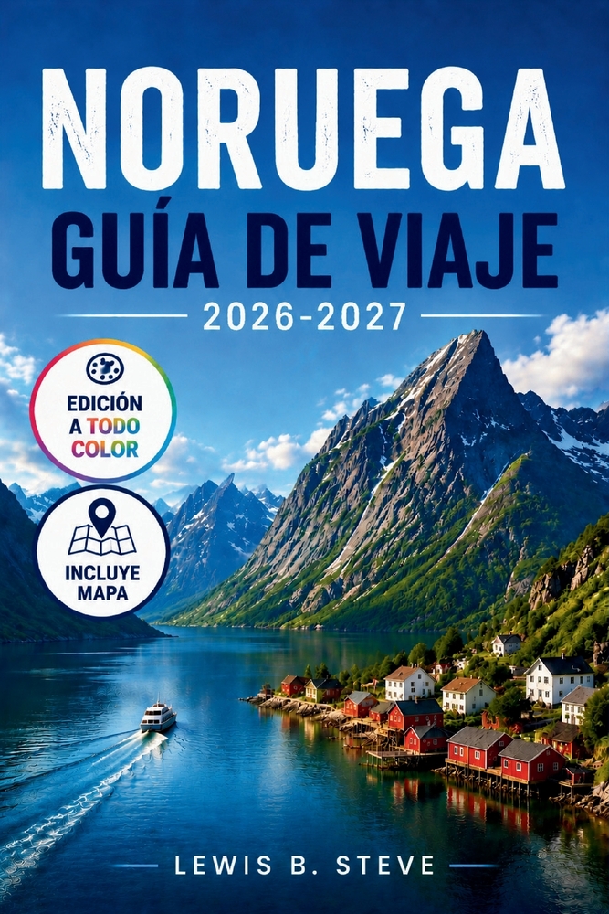 Noruega Guía de Viaje 2026-2027: Descubra los majestuosos fiordos, las auroras boreales, la herencia vikinga y las islas Lofoten con rutas panorámicas cover