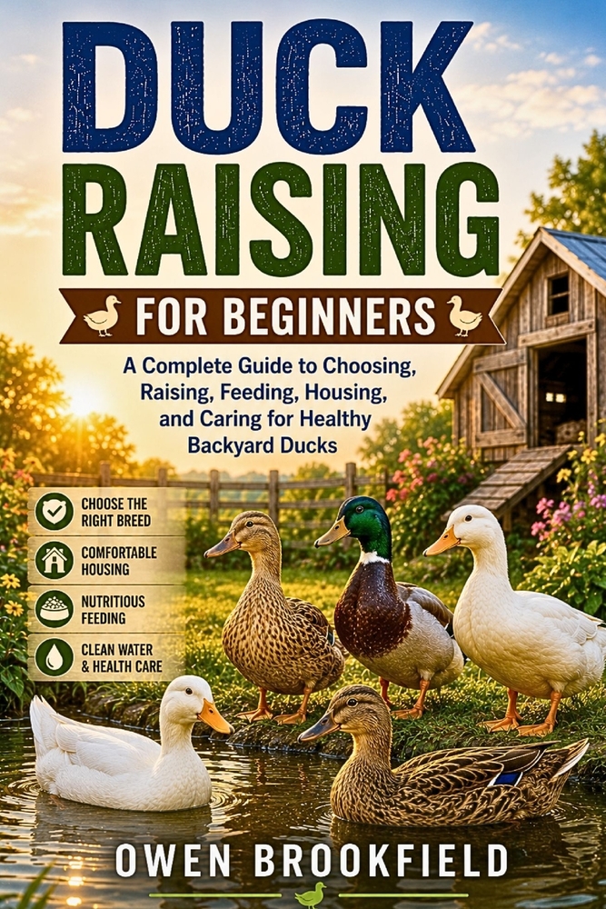 Duck Raising for Beginners: A Complete Guide to Choosing, Raising, Feeding, Housing, and Caring for Healthy Backyard Ducks cover