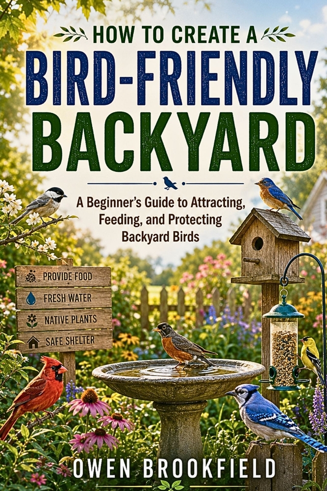 How to Create a Bird-Friendly Backyard: A Beginner's Guide to Attracting, Feeding, and Protecting Backyard Birds cover
