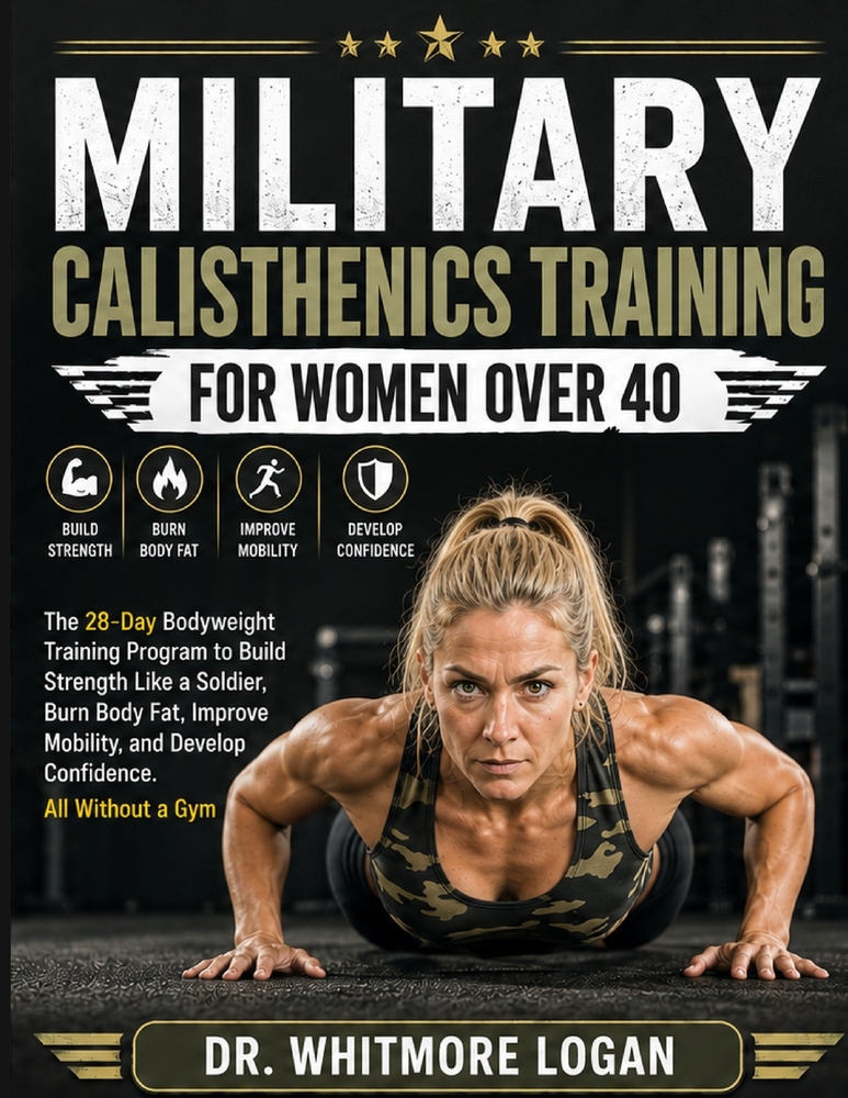 Military Calisthenics Training for Women Over 40: The 28-Day Bodyweight Training Program to Build Strength Like a Soldier, Burn Body Fat, Improve Mobi cover