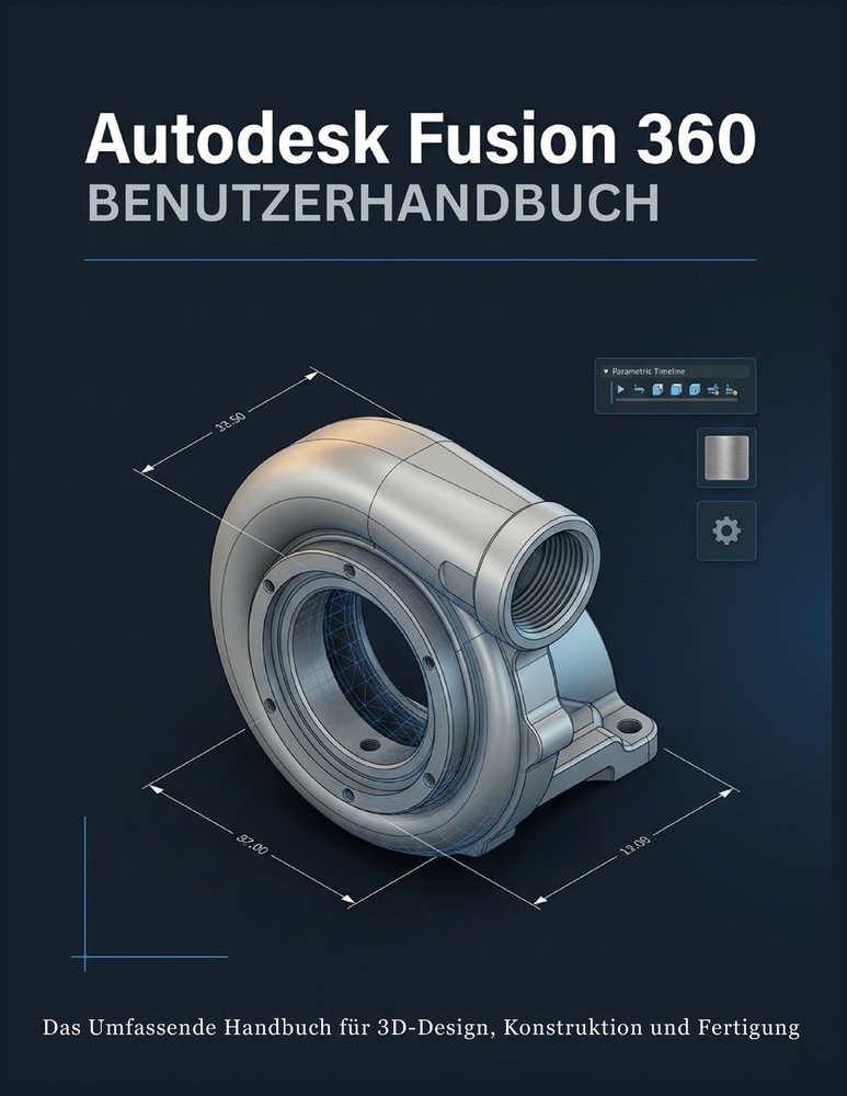 Autodesk Fusion 360 BENUTZERHANDBUCH: Das Umfassende Handbuch für Anfänger und Fortgeschrittene in den Bereichen 3D-Modellierung, CAD-Design, Simulati cover