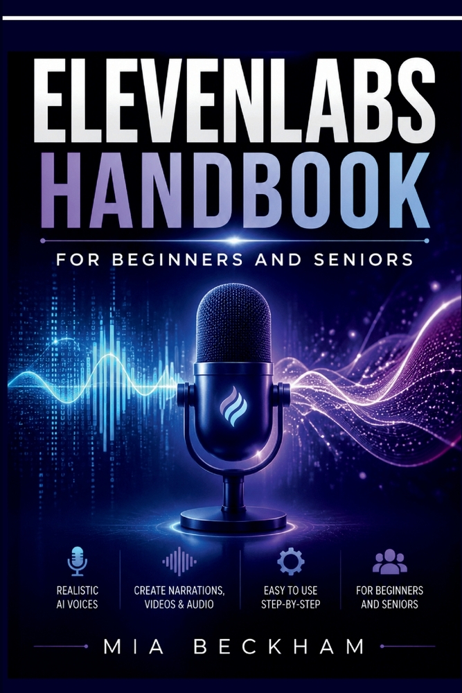 Updated ElevenLabs Handbook for Beginners and Seniors: A Step-by-Step Guide to AI Voice Creation, Text-to-Speech, Audio Projects, Voice Design, and Cr cover