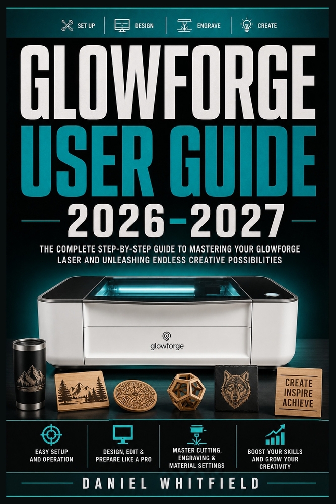 Glowforge User Guide 2026-2027: Complete Setup, Projects, Troubleshooting, and Business Tips - For Hobbyists, Crafters, and Entrepreneurs cover