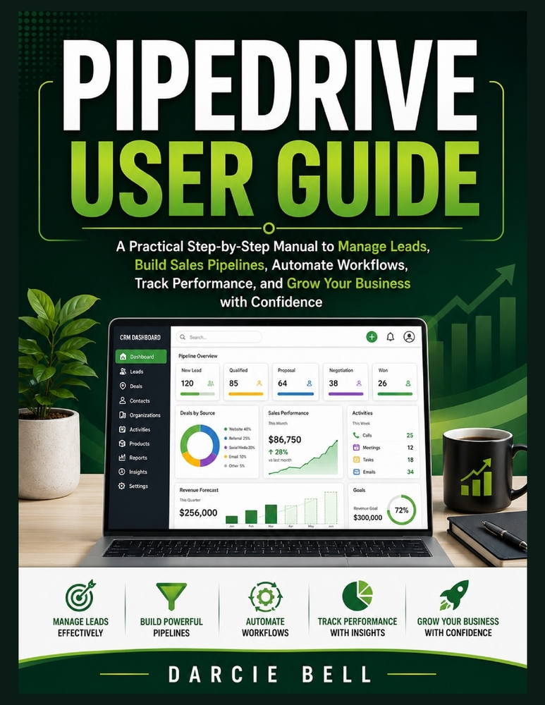 Pipedrive User Guide: A Practical Step-by-Step Manual to Manage Leads, Build Sales Pipelines, Automate Workflows, Track Performance, and Grow Your Bus cover