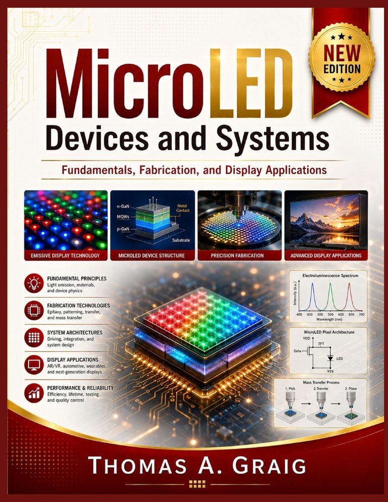 MicroLED Devices and Systems: Fundamentals, Fabrication, and Display Applications cover