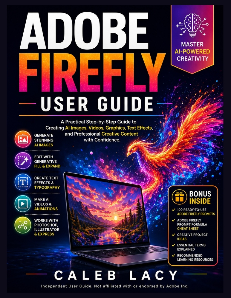 Adobe Firefly User Guide: A Practical Step-by-Step Guide to Creating AI Images, Videos, Graphics, Text Effects, and Professional Creative Content with cover