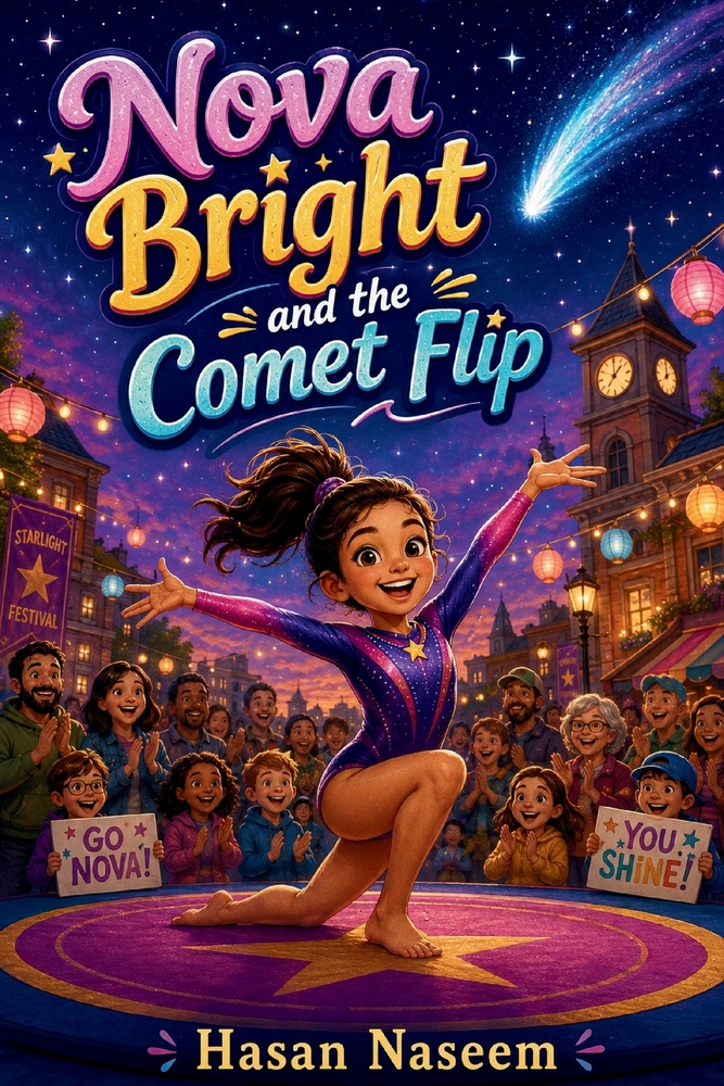 Nova Bright and the Comet Flip: A Gymnastics Adventure About Falling, Getting Up, and Believing Again cover